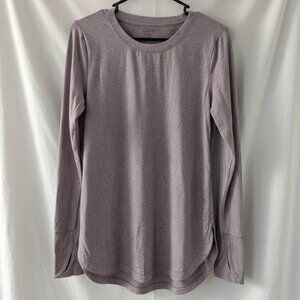 Athleta Uptempo Long Sleeve Light Purple Top, size Medium Tall